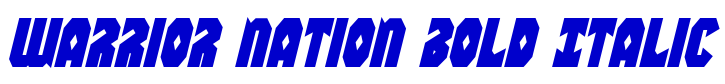 Warrior Nation Bold Italic шрифт
